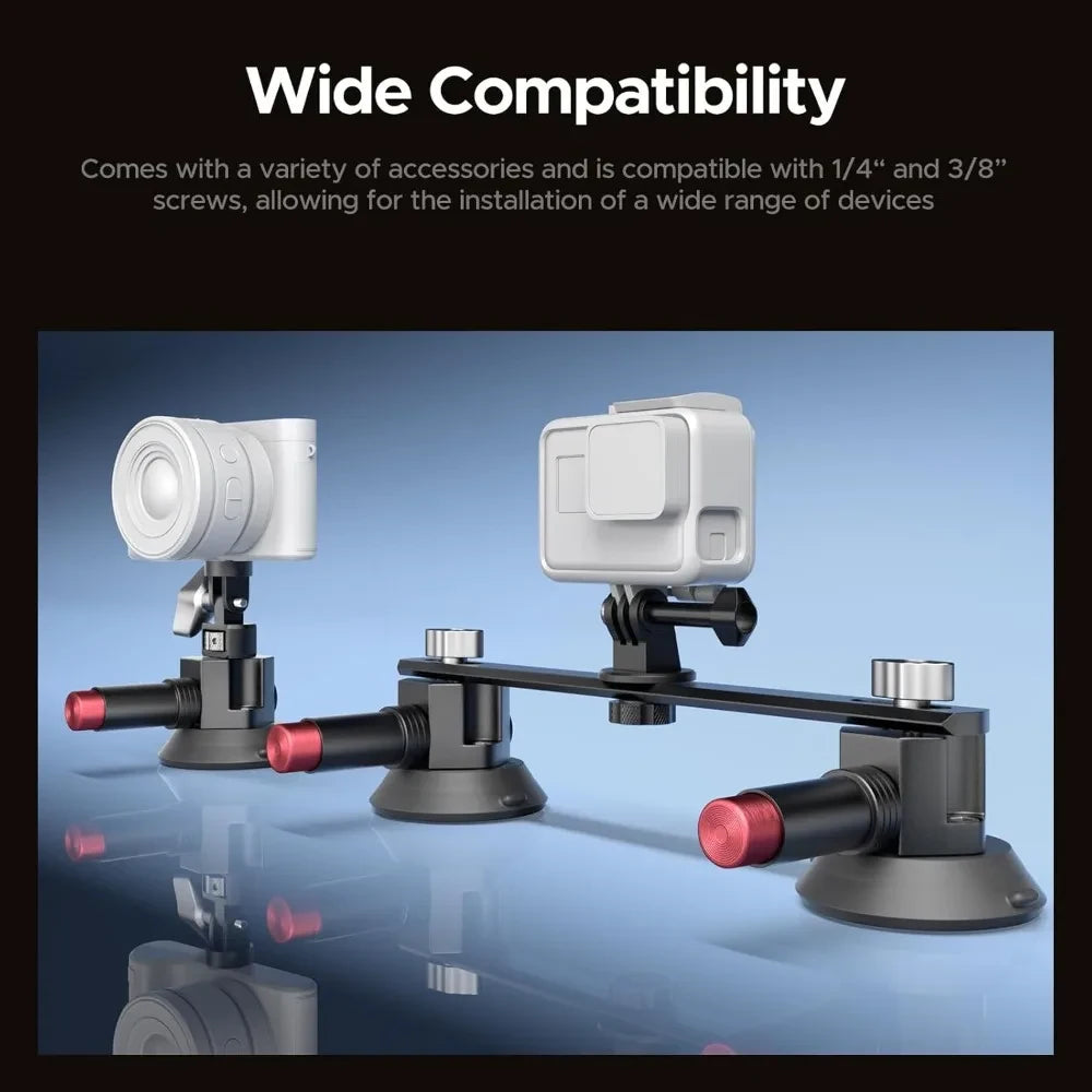 Triple Suction Car Camera Mount