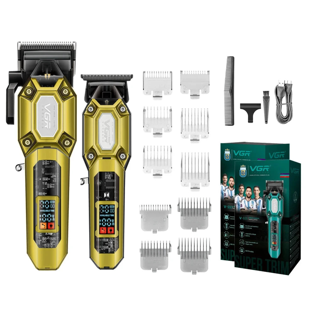 Transparent Electric Hair Clipper Set