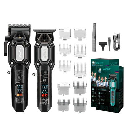 Transparent Electric Hair Clipper Set